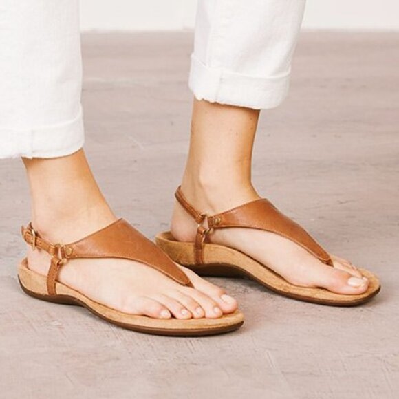 Vionic Kirra II Camel Nubuck Leather‎ Sandals l Size 9 - Picture 1 of 9
